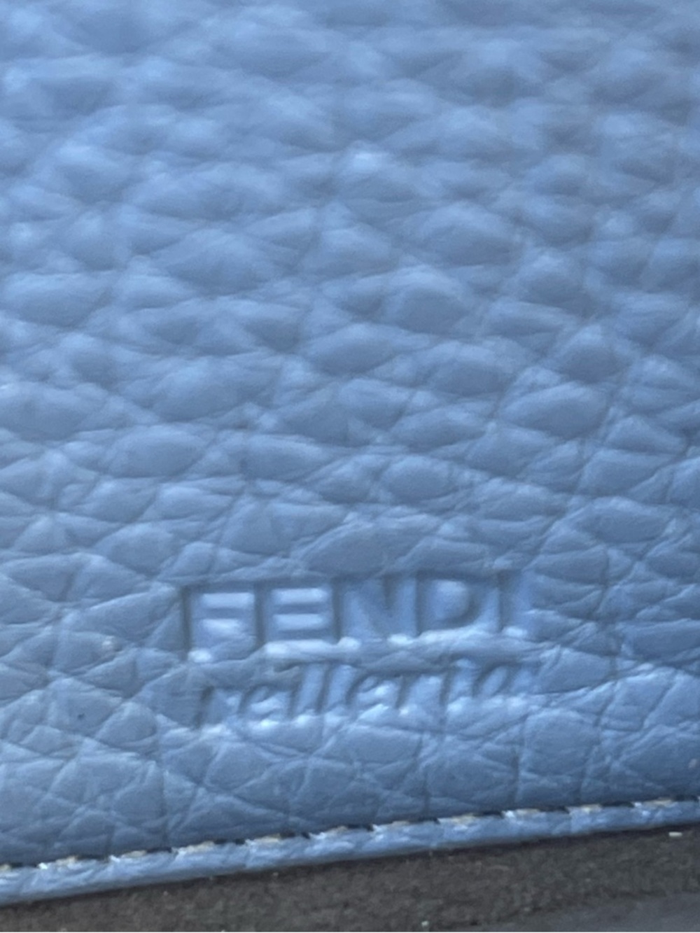 Fendi Selleria zip-around wallet blue soft leather - Picture 13 of 16